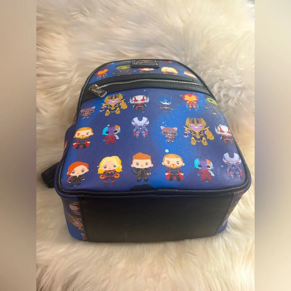 Loungefly Avengers Chibi AOP Mini Backpack EUC